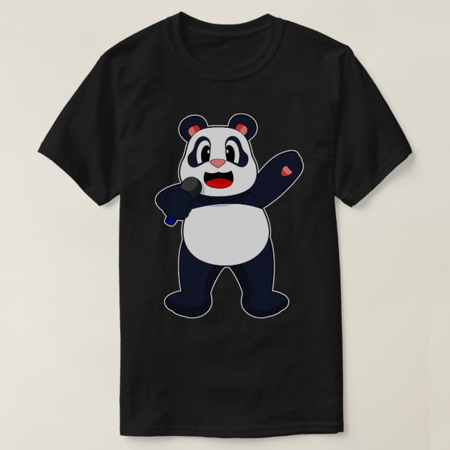Camiseta Micrófono Panda Singer (Diseño del anverso)