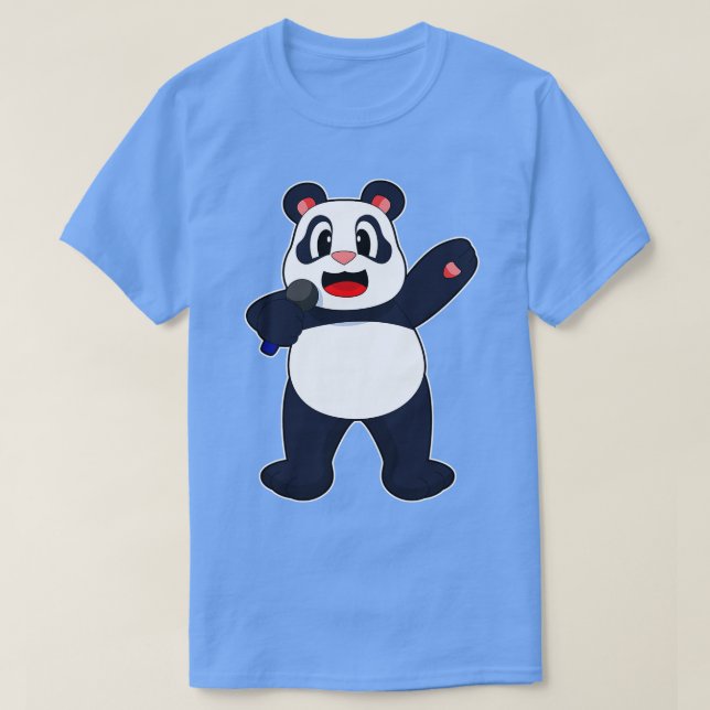 Camiseta Micrófono Panda Singer (Diseño del anverso)