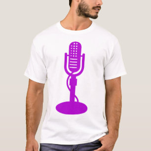 Camiseta Micrófono - Púrpura