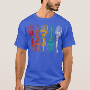 Camiseta Micrófono retro de cantante de karaoke - Viñeta di