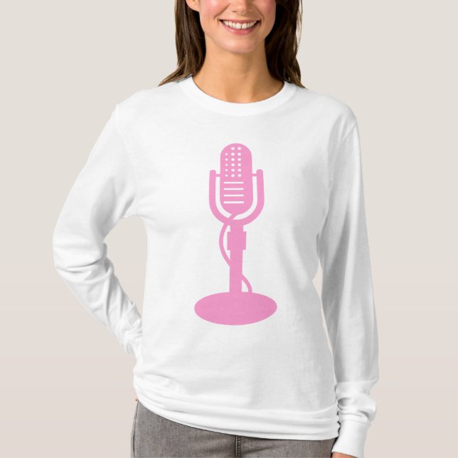 Camiseta Micrófono - Rosa (Anverso)