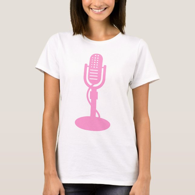 Camiseta Micrófono - Rosa (Anverso)