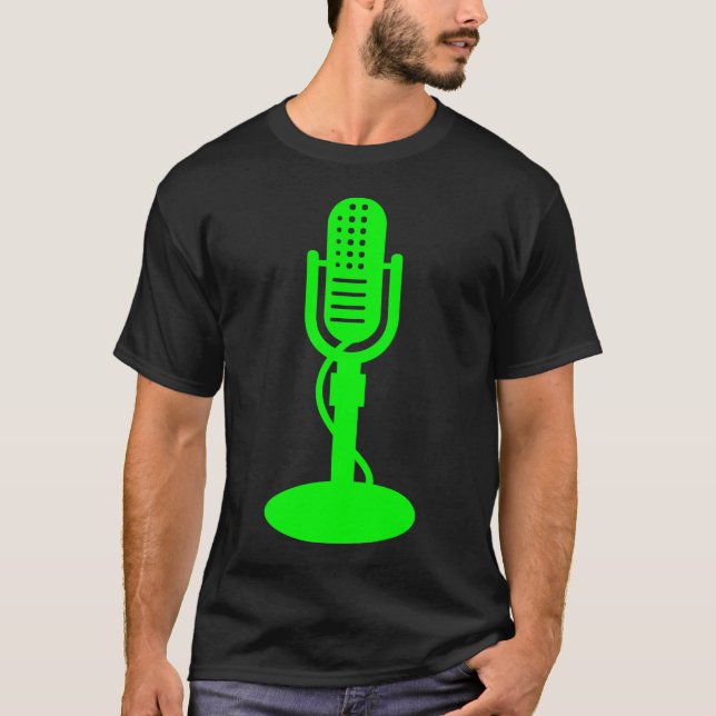 Camiseta Micrófono - Verde (Anverso)
