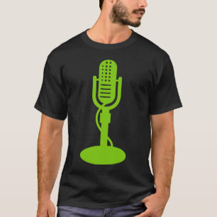 Camiseta Micrófono: Verde marciano