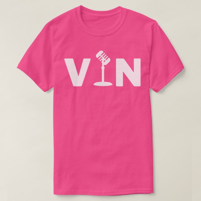 Camiseta Micrófono Vin Scully 3 (Diseño del anverso)