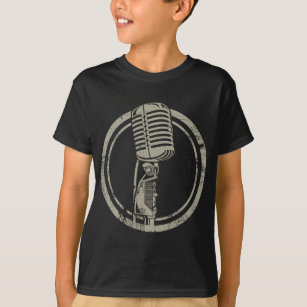 Camiseta Micrófono vintage - Levántate, vocalista