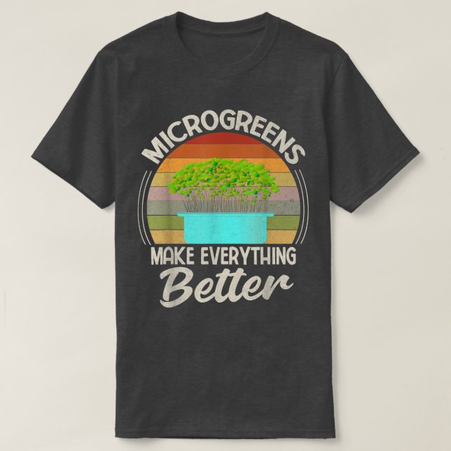 Camiseta Microgreens Vegan Funny Microgreen Farmer Gardenin (Diseño del anverso)