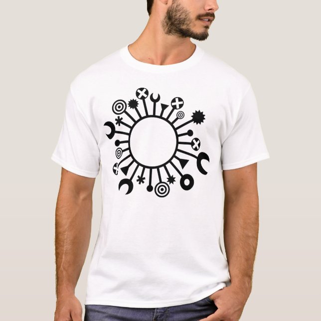 Camiseta microorganismo - Negro (Anverso)
