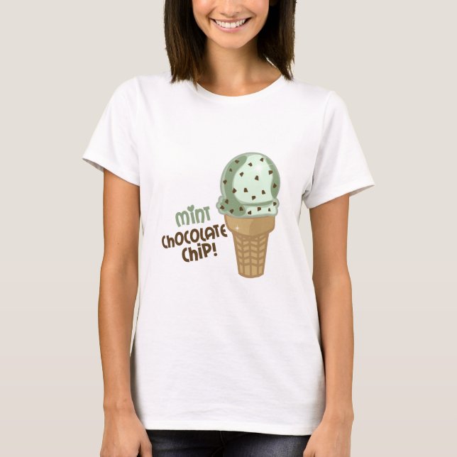 Camiseta Microprocesador de chocolate de la menta con el (Anverso)