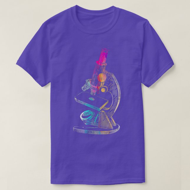 Camiseta Microscopía de Biología Científica del Microscopio (Diseño del anverso)