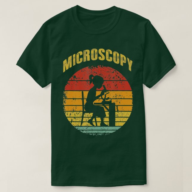 Camiseta Microscopía Microscopio Ciencia Microbiología Dise (Diseño del anverso)