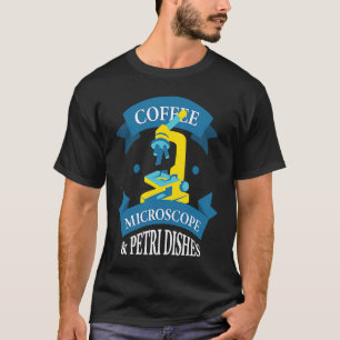 Camiseta Microscopio de café y microscopio de dispositivo p