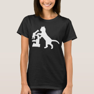 Camiseta Microscopio de gatos microscopio Gato de biología 