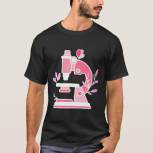 Camiseta Microscopio floral de ciencia de laboratorio Biólo
