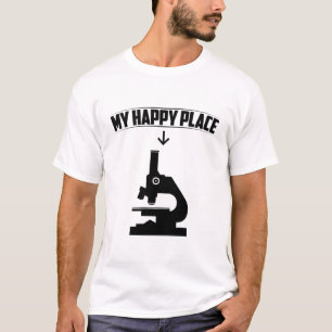Camiseta Microscopio Mi Feliz Lugar   Idea de regalo para b