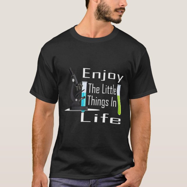 Camiseta Microscopio, microbiólogos BIOLOGÍA NERD SCIENCE L (Anverso)