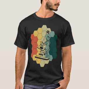 Camiseta Microscopio Retro Para Científico Biólogo Químico 