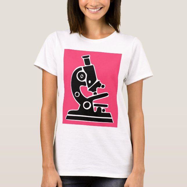 Camiseta Microscopio rosado (Anverso)
