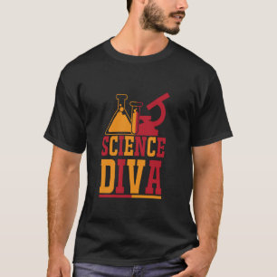 Camiseta Microscopios de Química Ciencia Diva Femenina STEM