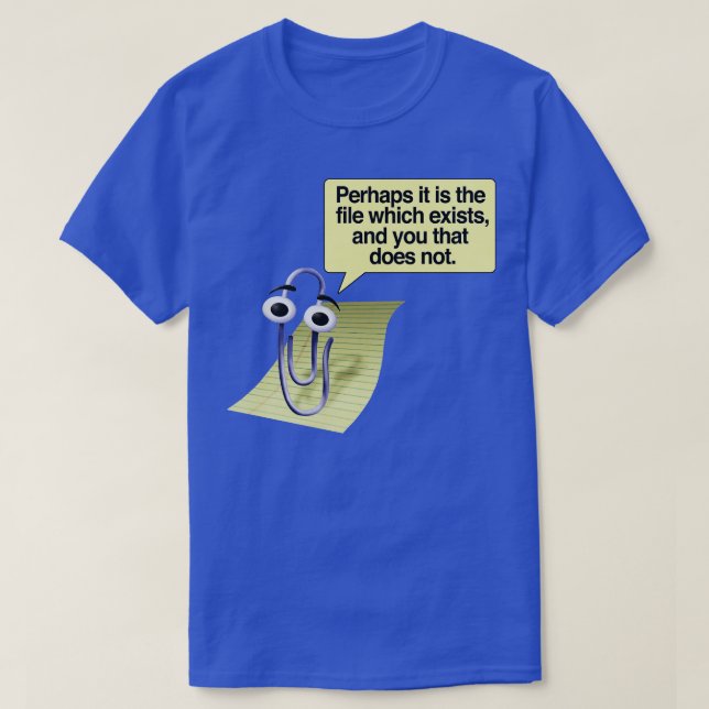 Camiseta Microsoft Clippy de los años 90 de Retro Quizá sea (Diseño del anverso)