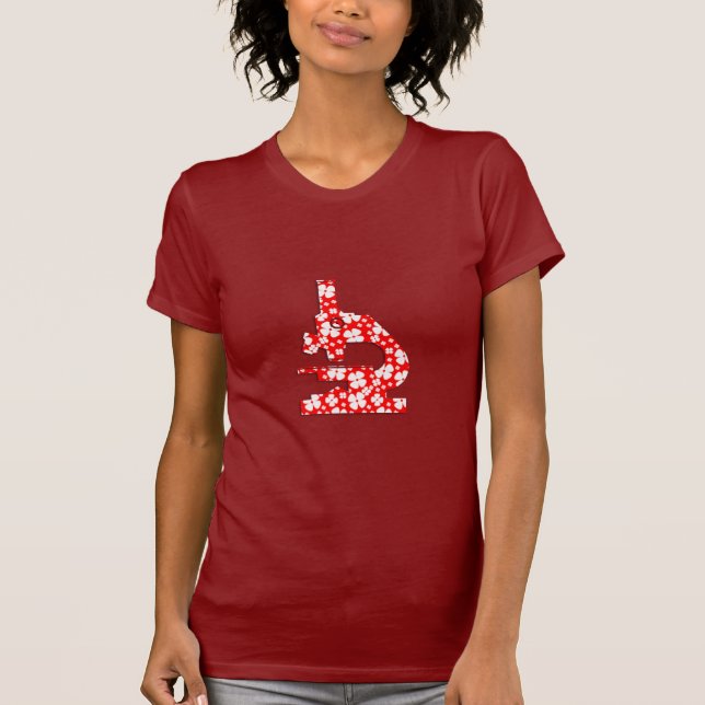Camiseta Microsope modelado floral (Anverso)