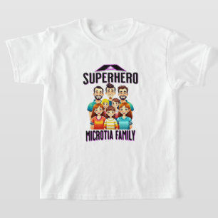 Camiseta Microtia de superhéroe infantil