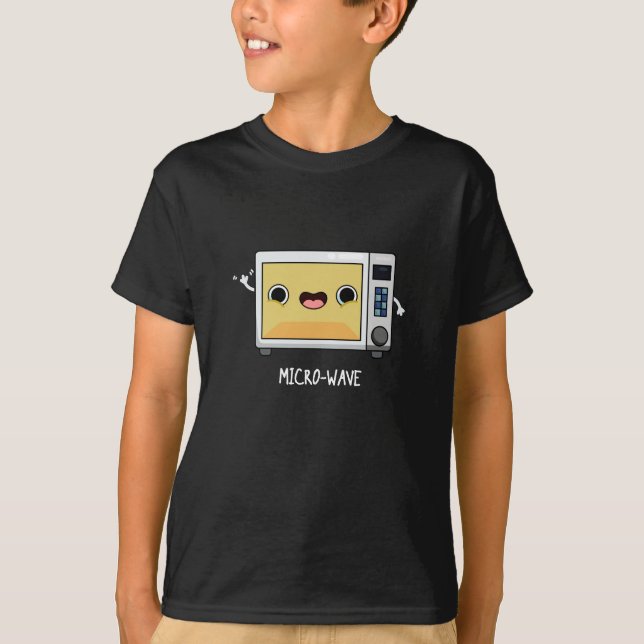 Camiseta Microwave Funny Pun Dark BG (Anverso)