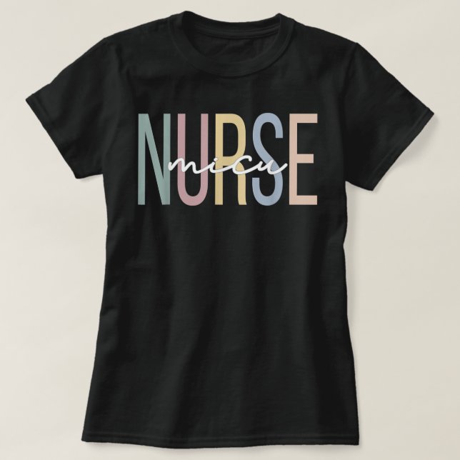 Camiseta MICU Nurse Boho Medical Intensive Care Unit  (Diseño del anverso)