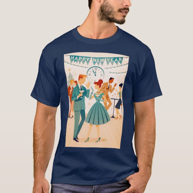 Camiseta Mid Century Happy New Year The Martini Dance (Anverso)