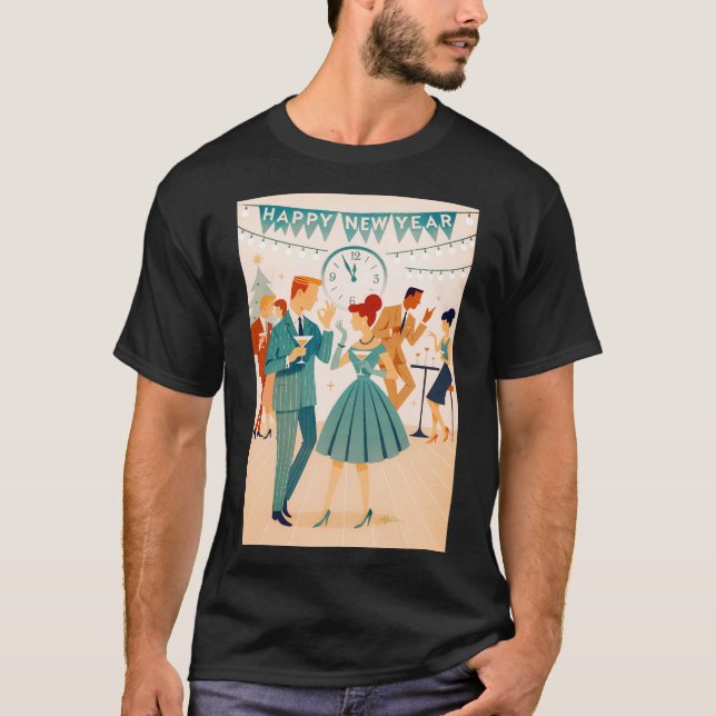 Camiseta Mid Century Happy New Year The Martini Dance (Anverso)