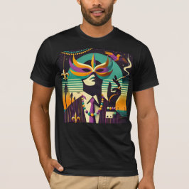 Camiseta Mid Century Retro 60s Mardi Gras The Smoking Man