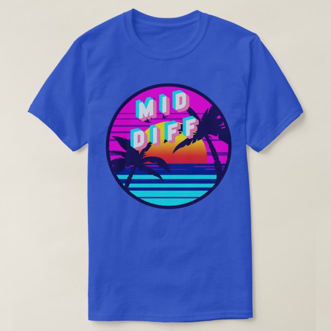 Camiseta Mid Diff Retrowave (Diseño del anverso)