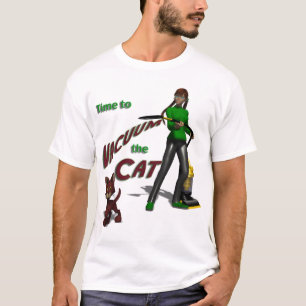 Camiseta Mida el tiempo para limpiar el gato con la