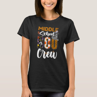 Camiseta Middle School Boo Crew Halloween Matching Teacher