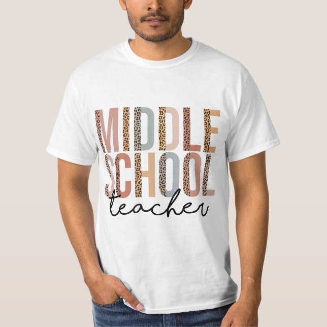 Camiseta Middle School Teacher 100 Days of School - Back To (Anverso)