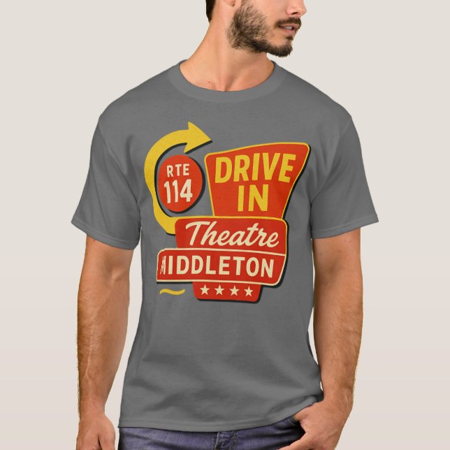 Camiseta Middleton Rt 114 Drive-In Middleton, MAMÁES Retro  (Anverso)