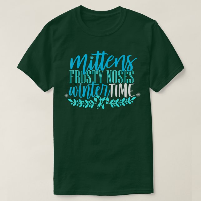 Camiseta Mide las nubes escarpadas en invierno Nieve flake  (Diseño del anverso)