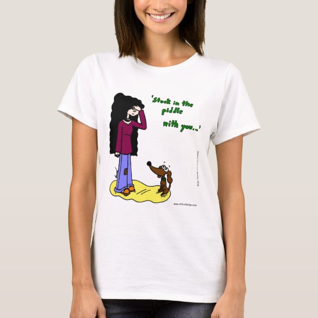 Camiseta Midge "Atrapado En El Piddle Contigo" Mujeres Tee (Anverso)