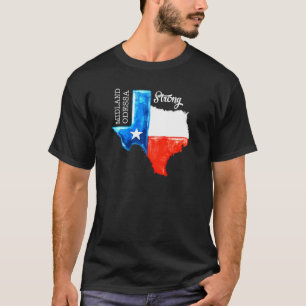 Camiseta Midland Odessa Fuerte Bandera de Texas 432 Hombres
