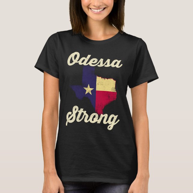Camiseta Midland Odessa TX Fuerte Apoyo a los Pray de Amor  (Anverso)