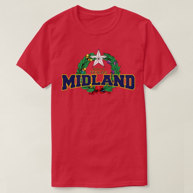Camiseta Midland Texas StateUSA (Diseño del anverso)