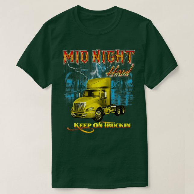 Camiseta Midnight haul truck design92 (Diseño del anverso)