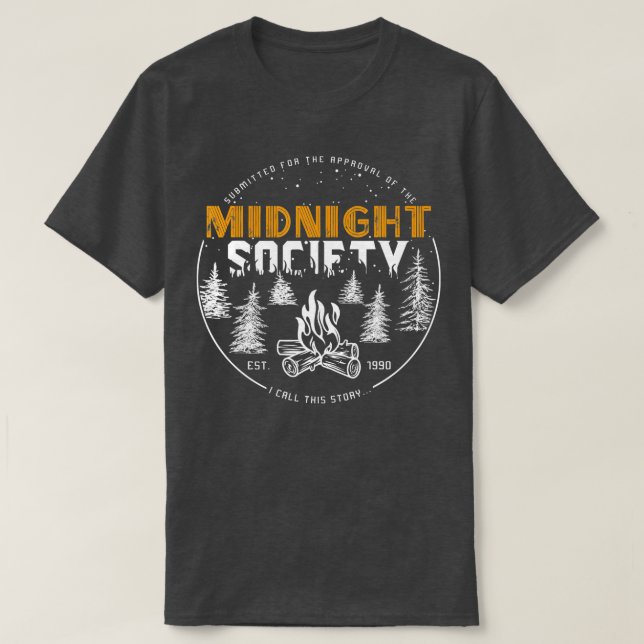 Camiseta Midnight Society Team Camping Camper Campfire  (Diseño del anverso)