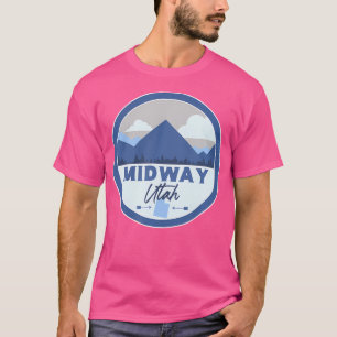Camiseta Midway Utah Ut Mountains Badge Hiking Souvenir