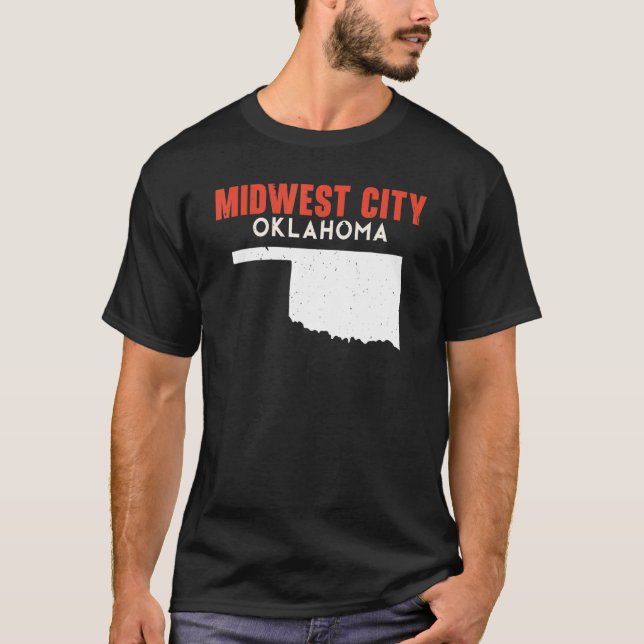 Camiseta Midwest City USA State America Travel Oklahoman (Anverso)