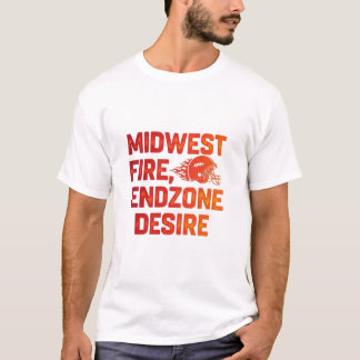 Camiseta Midwest Fire Endzone Desire Football Game Day