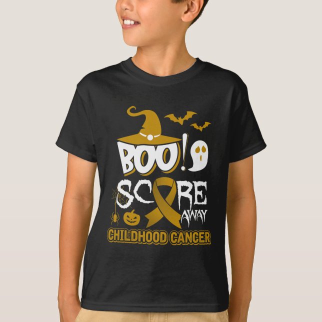 Camiseta Miedo a la prevención del cáncer infantil Concienc (Anverso)