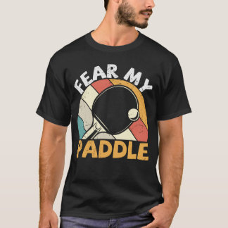 Camiseta Miedo a mi divertido diseño de tenis de mesa