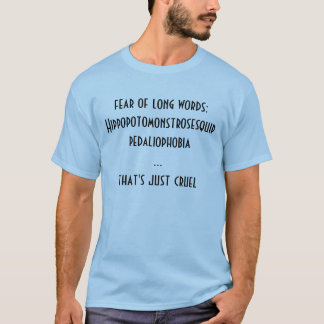 Camiseta miedo de palabras largas: