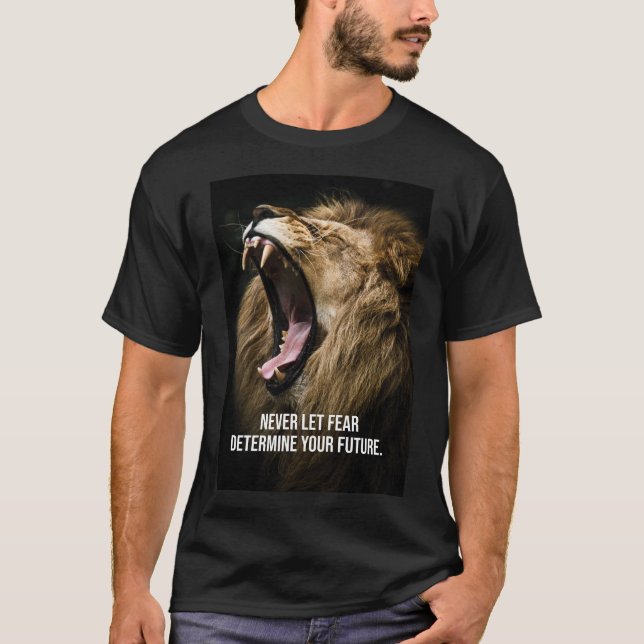 Camiseta Miedo - Motivación del León (Anverso)